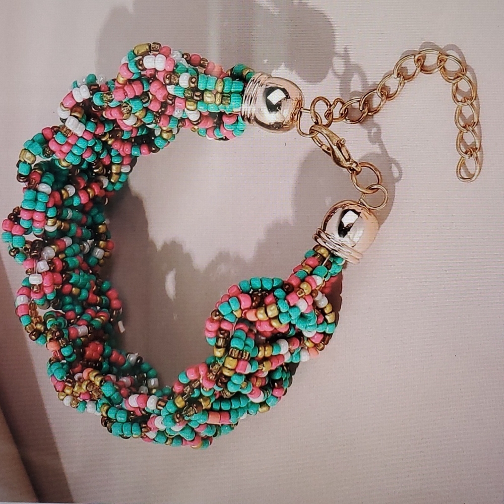 Multicolor Bohemian Chunky Bracelet